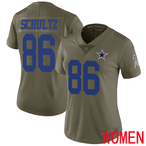 Women Dallas Cowboys Limited Olive Dalton Schultz #86 2017 Salute to Service NFL Jersey->women nfl jersey->Women Jersey